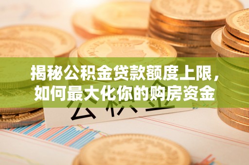 吉州揭秘公积金贷款额度上限，如何最大化你的购房资金