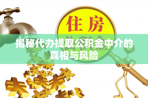 吉州揭秘代办提取公积金中介的真相与风险