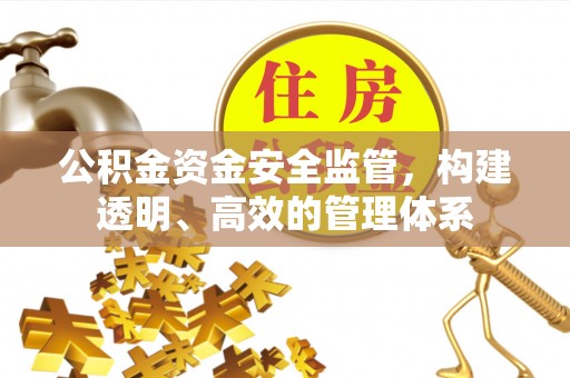 吉州公积金资金安全监管，构建透明、高效的管理体系