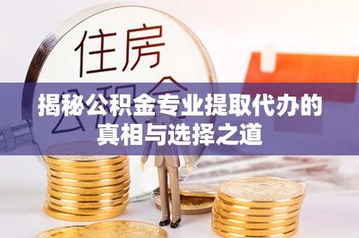 吉州揭秘公积金专业提取代办的真相与选择之道