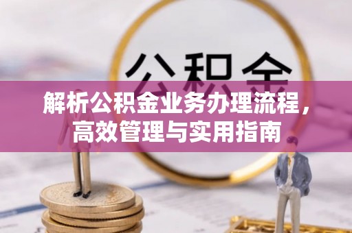 吉州解析公积金业务办理流程，高效管理与实用指南