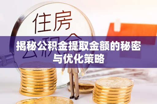 吉州揭秘公积金提取金额的秘密与优化策略