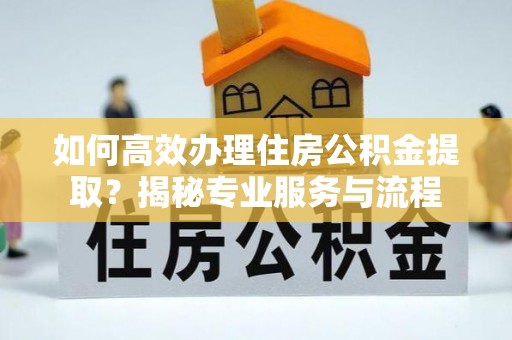 吉州如何高效办理住房公积金提取？揭秘专业服务与流程