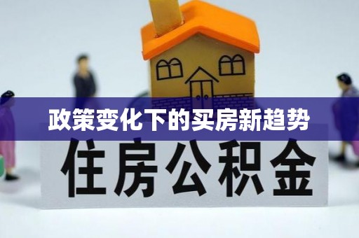 吉州政策变化下的买房新趋势